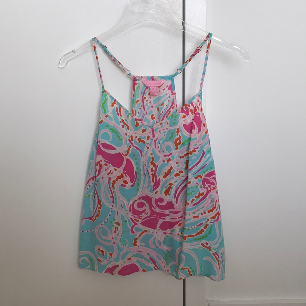 100% silk Lilly Pulitzer tank XS